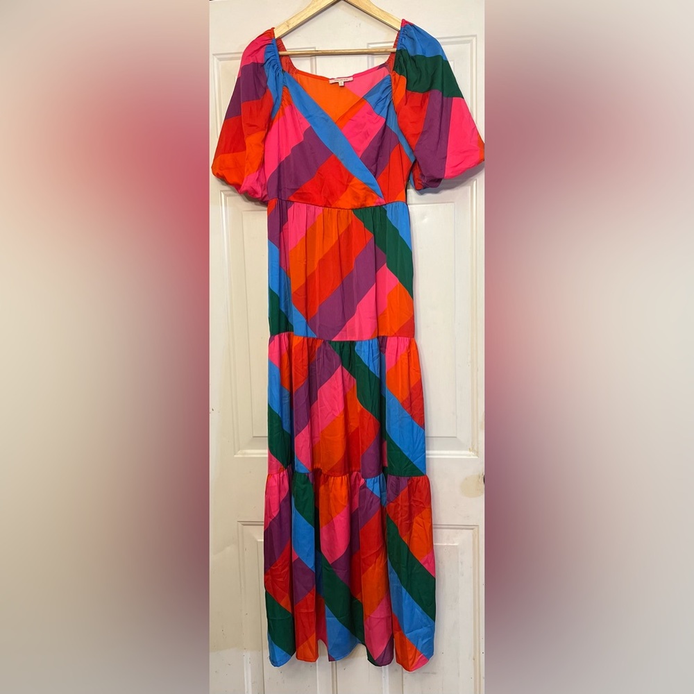 Skies Are Blue Multicolor Striped Maxi Dress - Picture 8 of 14